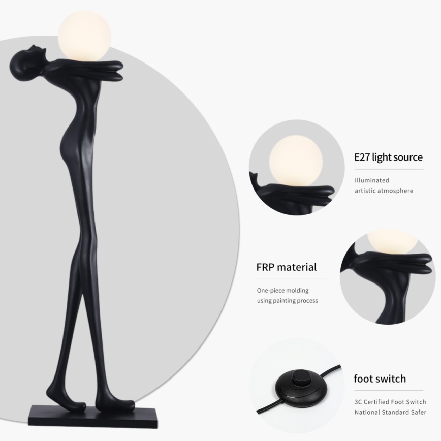 Lattiavalaisin SILUETTE 1xE27/25W/230V 175 cm Human Woman