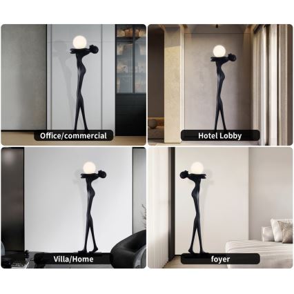 Lattiavalaisin SILUETTE 1xE27/25W/230V 175 cm Human Woman