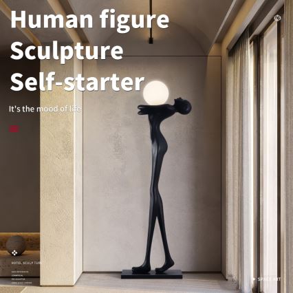 Lattiavalaisin SILUETTE 1xE27/25W/230V 175 cm Human Woman