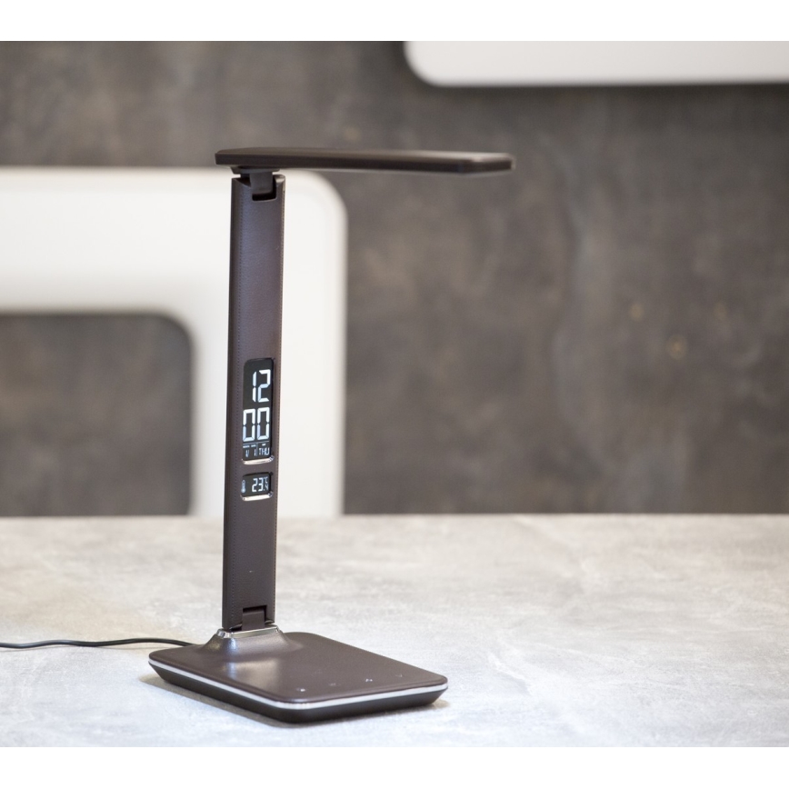 Himmennettävä LED-pöytävalaisin näytöllä LED/9W/230V/12V musta