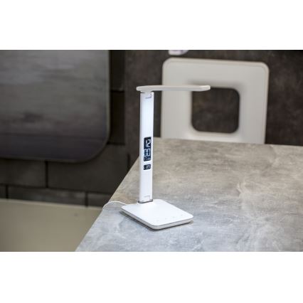 LED-pöytälamppu näytöllä LED/9W/230V valkoinen