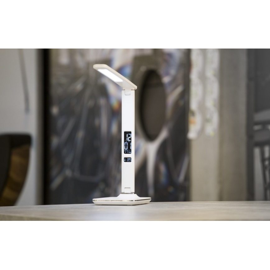 LED-pöytälamppu näytöllä LED/9W/230V valkoinen