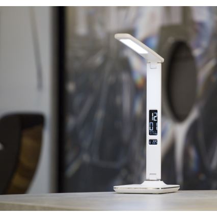 LED-pöytälamppu näytöllä LED/9W/230V valkoinen