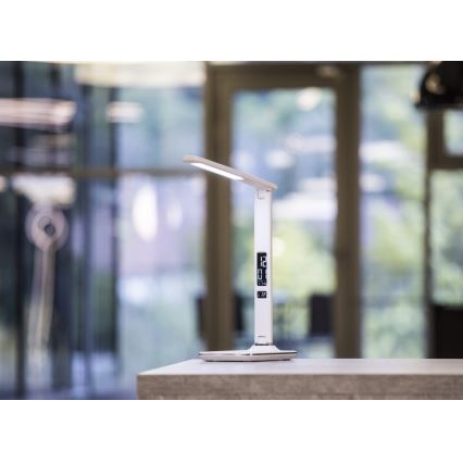 LED-pöytälamppu näytöllä LED/9W/230V valkoinen