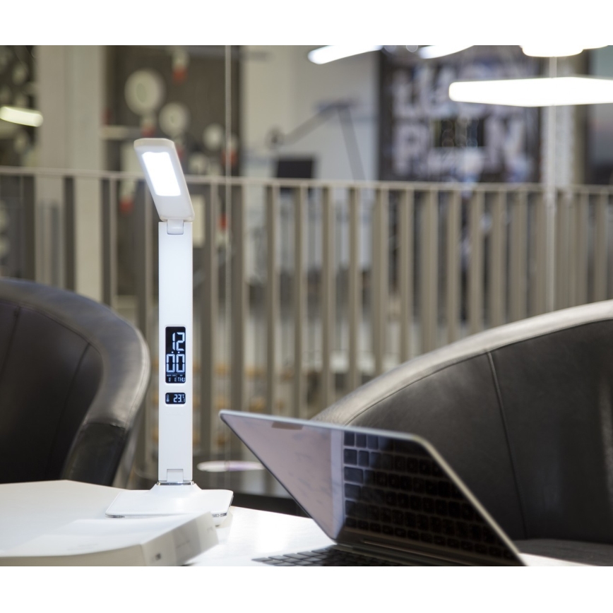 LED-pöytälamppu näytöllä LED/9W/230V valkoinen