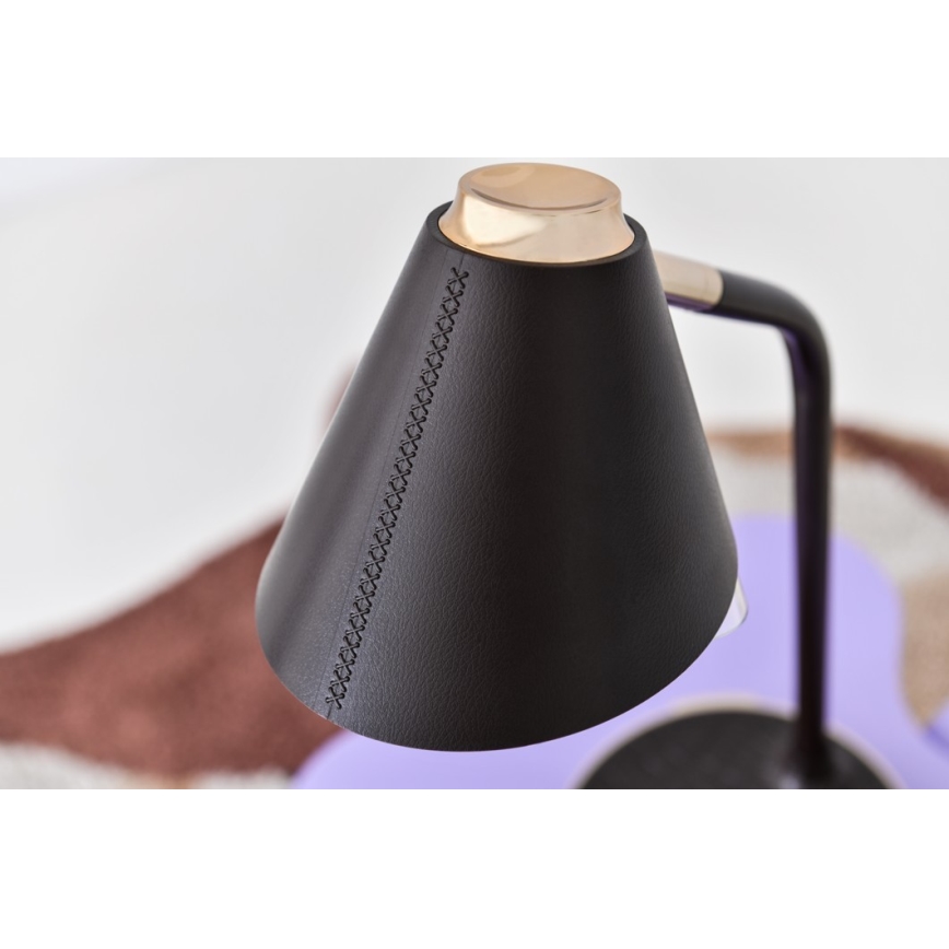 LED himmennettävä pöytävalaisin langattomalla latauksella FINCH LED/9W/12/230V ruskea/kulta