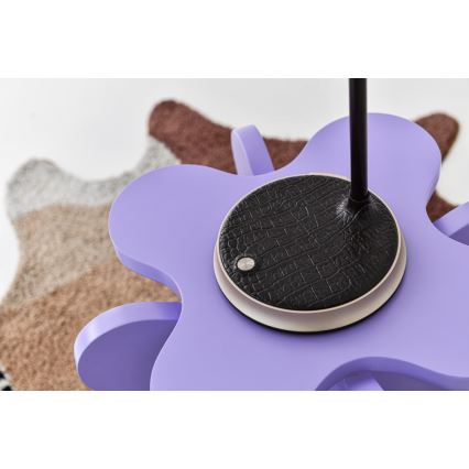 LED himmennettävä pöytävalaisin langattomalla latauksella FINCH LED/9W/12/230V harmaa/kiiltävä kromi