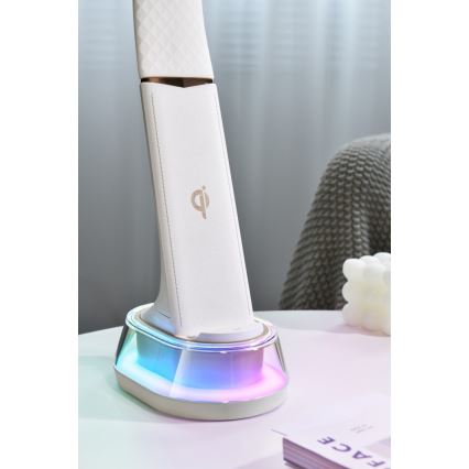 LED RGB himmennettävä pöytävalaisin langattomalla latauksella CORELLA LED/7W/12/230V musta