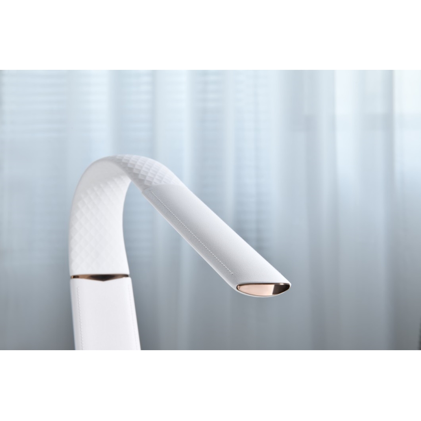 LED RGB himmennettävä pöytävalaisin langattomalla latauksella CORELLA LED/7W/12/230V valkoinen