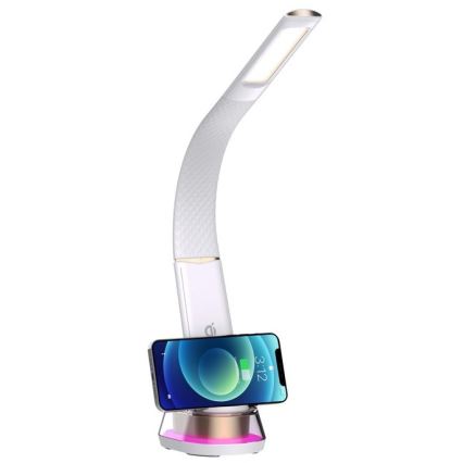 LED RGB himmennettävä pöytävalaisin langattomalla latauksella CORELLA LED/7W/12/230V valkoinen