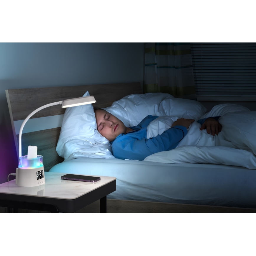 LED RGBW Himmennettävä pöytävalaisin kynän pidike FALCON LED/10W/5V