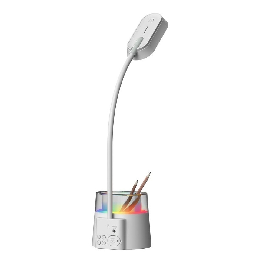 LED RGBW Himmennettävä pöytävalaisin kynän pidike FALCON LED/10W/5V