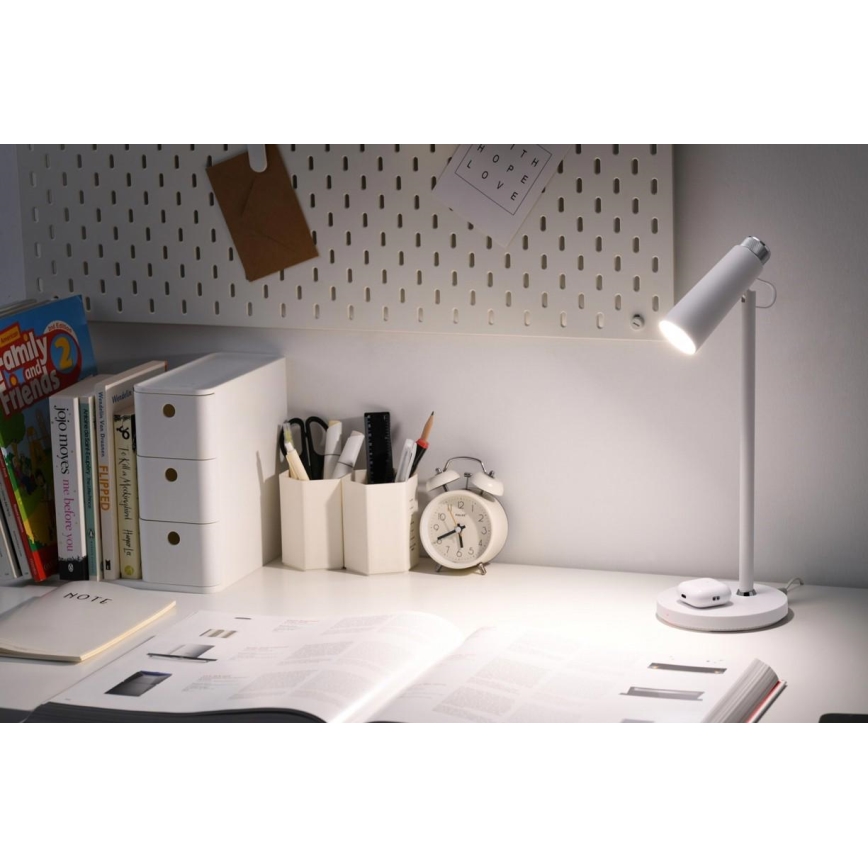 Himmennettävä LED-pöytävalaisin kanssa langaton Qi lataus TIT LED/12W/230V valkoinen