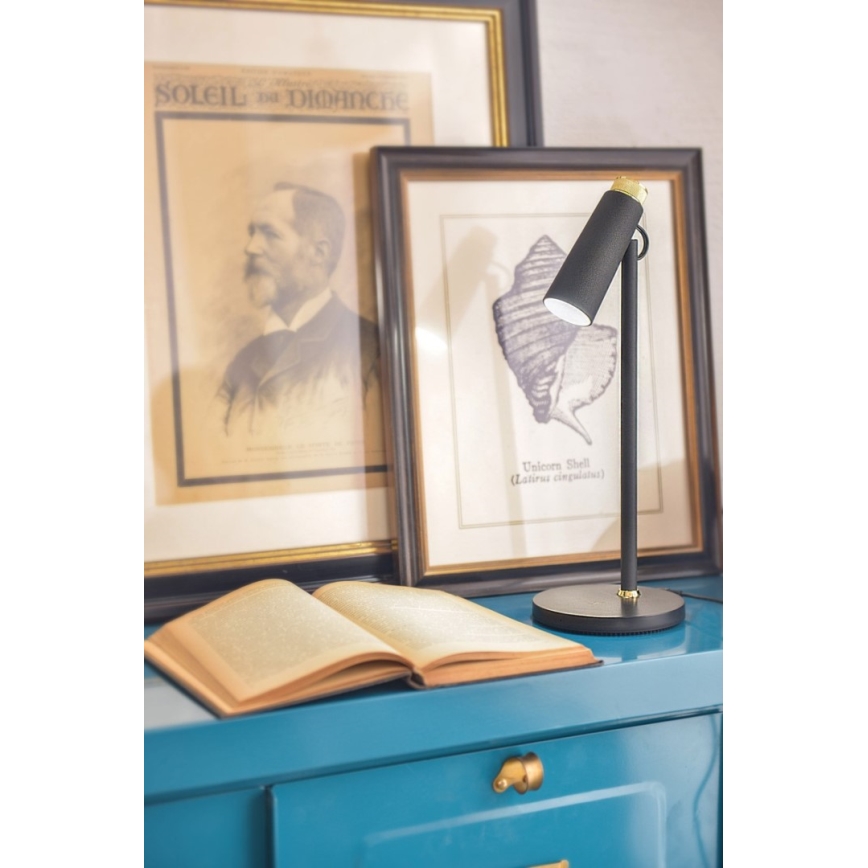 Himmennettävä LED-pöytävalaisin kanssa langaton Qi lataus TIT LED/12W/230V musta