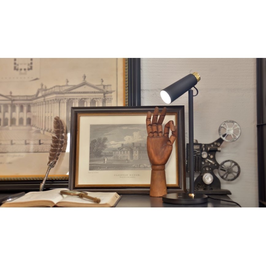 Himmennettävä LED-pöytävalaisin kanssa langaton Qi lataus TIT LED/12W/230V musta