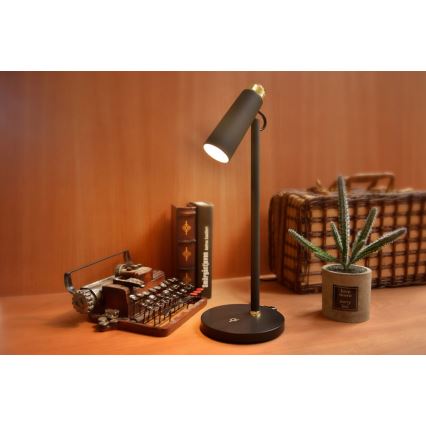 Himmennettävä LED-pöytävalaisin kanssa langaton Qi lataus TIT LED/12W/230V musta