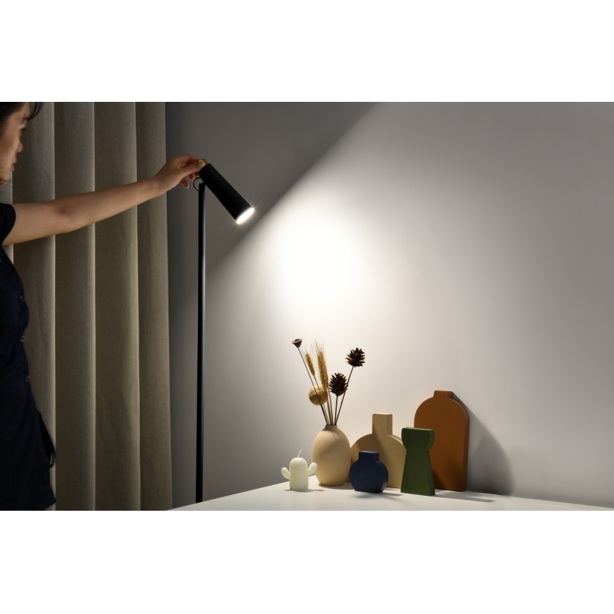 Himmennettävä LED-lattiavalaisin TIT LED/6W/230V musta