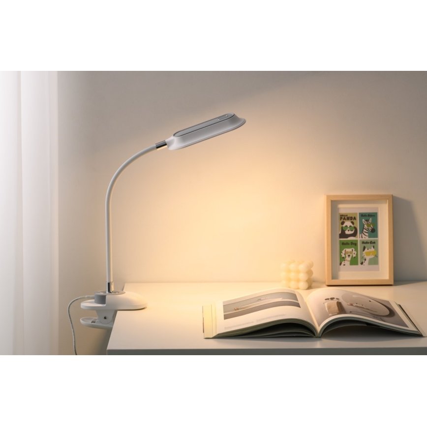 LED+CCT himmennettävä pöytävalaisin klipsillä CLIP LED/7,5W/230V 3000/4200/5000K valkoinen