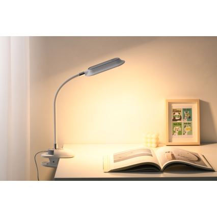 LED+CCT himmennettävä pöytävalaisin klipsillä CLIP LED/7,5W/230V 3000/4200/5000K valkoinen