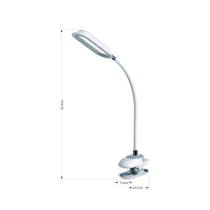 LED+CCT himmennettävä pöytävalaisin klipsillä CLIP LED/7,5W/230V 3000/4200/5000K valkoinen