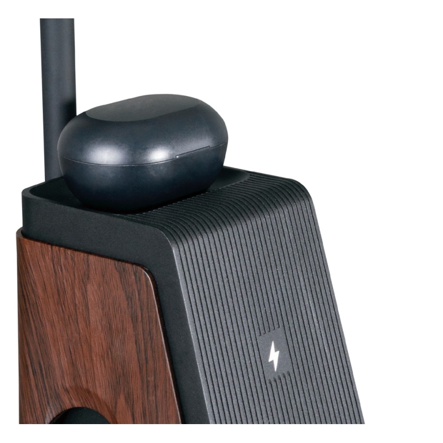 LED+CCT himmennettävä pöytävalaisin langattomalla QI-latauksella IDEAL LED/8W/230V 2700/4000/5000K ruskea