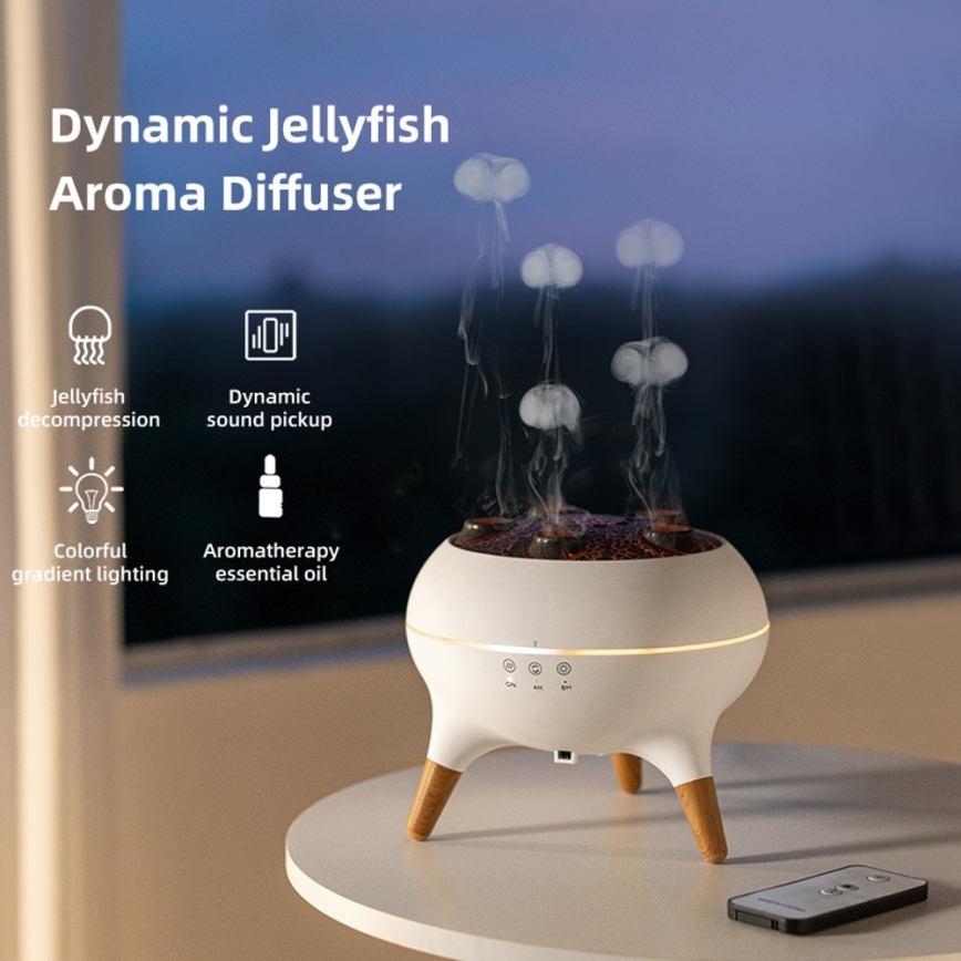 Immax 09104L - Aromadiffuusori ja ilmankostutin JELLYFISH LED/11W/5V
