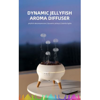 Immax 09104L - Aromadiffuusori ja ilmankostutin JELLYFISH LED/11W/5V