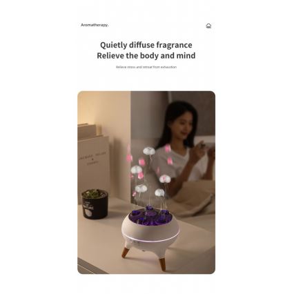 Immax 09104L - Aromadiffuusori ja ilmankostutin JELLYFISH LED/11W/5V