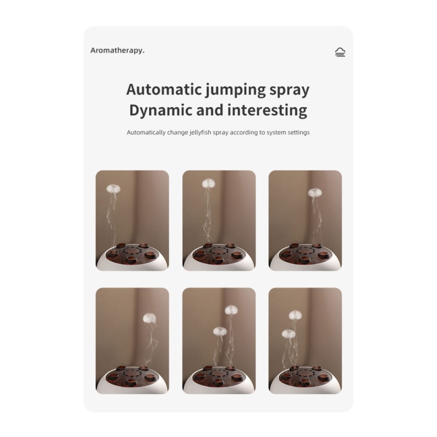 Immax 09104L - Aromadiffuusori ja ilmankostutin JELLYFISH LED/11W/5V