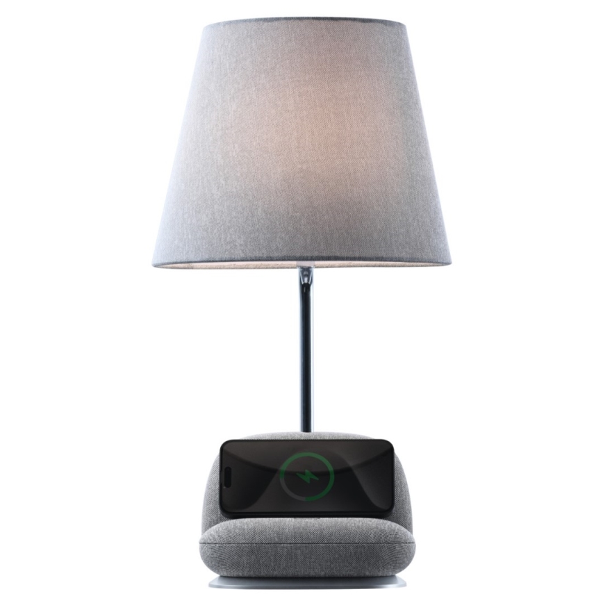 Himennettävä LED-pöytälamppu langattomalla Qi-latauksella SOFA LED/6W/230V, harmaa