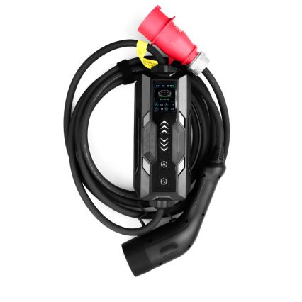 Immax - Matkustajien latausasema sähköautoille AC Type 2 32A/380V 22kW + 230V pistoke 5m Wi-Fi Tuya