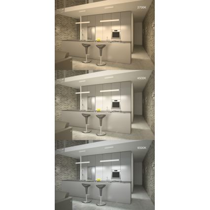 Immax NEO 07076L - LED himmennettävä kattovalaisin mustalla johdolla LISTON LED/18W/230V Tuya + kaukosäädin