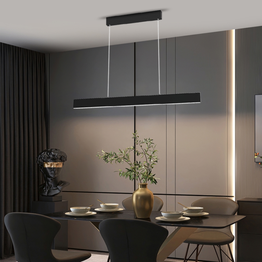 Immax NEO 07076L - LED himmennettävä kattovalaisin mustalla johdolla LISTON LED/18W/230V Tuya + kaukosäädin