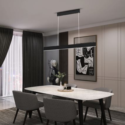 Immax NEO 07076L - LED himmennettävä kattovalaisin mustalla johdolla LISTON LED/18W/230V Tuya + kaukosäädin