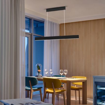 Immax NEO 07076L - LED himmennettävä kattovalaisin mustalla johdolla LISTON LED/18W/230V Tuya + kaukosäädin