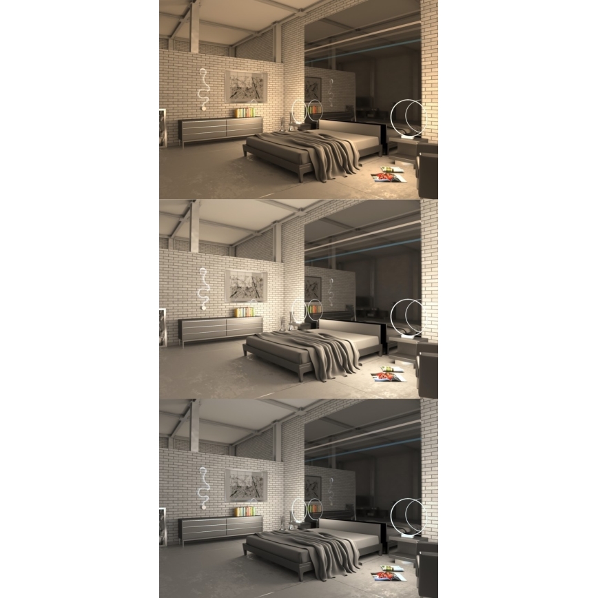 Immax NEO 07081L-B - Himmennettävä LED-seinävalaisin CARAVANA LED/35W/230V Tuya + kauko-ohjaus