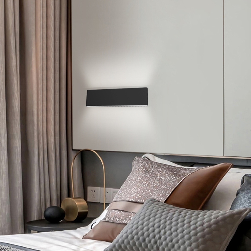 Immax NEO 07086L - LED himmennettävä seinävalaisin LISTON LED/8W/230V musta Tuya + kaukosäädin