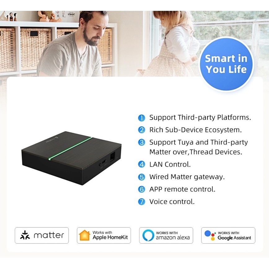 Immax NEO 07117-5 - Matter-silta, älykäs Zigbee 3.0, 230 V, Wi-Fi