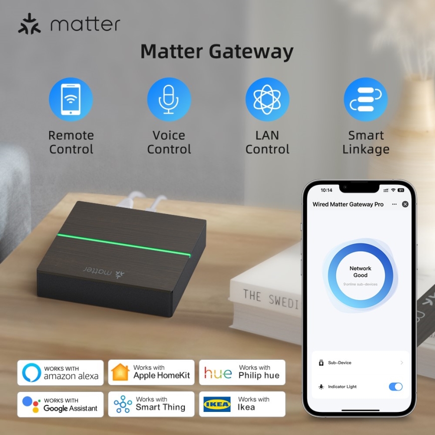 Immax NEO 07117-5 - Matter-silta, älykäs Zigbee 3.0, 230 V, Wi-Fi