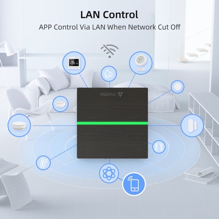 Immax NEO 07117-5 - Matter-silta, älykäs Zigbee 3.0, 230 V, Wi-Fi