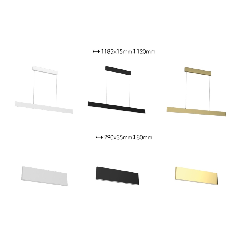 Immax Neo 07128L - LED  Himmennettävä kattokruunu johdossa LISTON kulta LED/18W/230V ZigBee + kauko-ohjaus Tuya