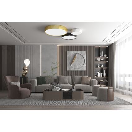 Immax NEO 07130-B40 - LED SMART Himmennettävä kattovalaisin DIAMANTE musta LED/31W/230V + kauko-ohjaus 40cm Tuya ZigBee