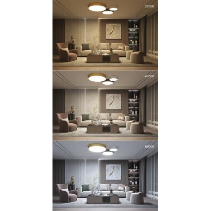Immax NEO 07130-B60 - LED SMART Himmennettävä kattovalaisin DIAMANTE musta LED/43W/230V + kauko-ohjaus 60cm Tuya ZigBee