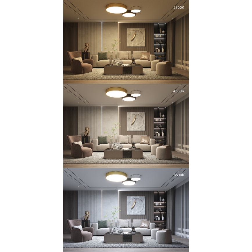 Immax NEO 07130-B60 - LED SMART Himmennettävä kattovalaisin DIAMANTE musta LED/43W/230V + kauko-ohjaus 60cm Tuya ZigBee