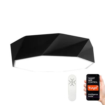 Immax NEO 07130-B80 - LED SMART Himmennettävä kattovalaisin musta DIAMANTE LED/60W/230V + kauko-ohjaus 80cm Tuya ZigBee