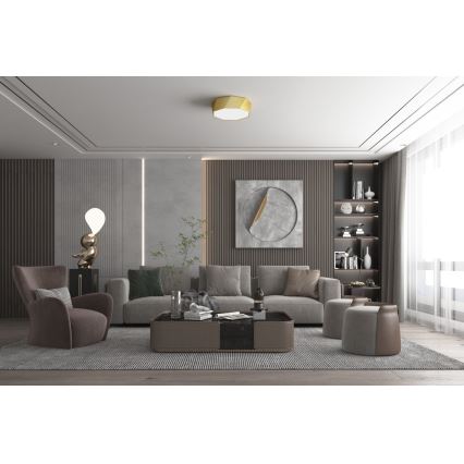 Immax NEO 07132-G40 - LED ÄLYTTÄVÄ himmennettävä kattovalaisin DIAMANTE LED/31W/230V kulta 40 cm Tuya ZigBee + kaukosäädin