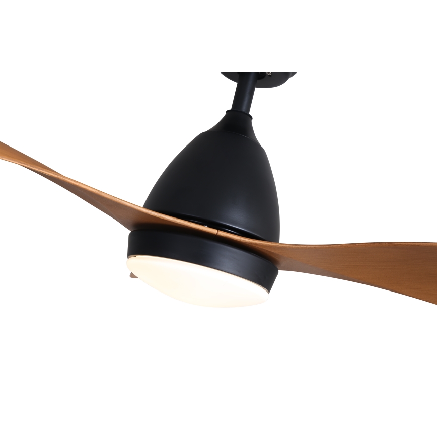 Immax NEO 07141-B - LED-kattotuuletin NEO LITE FRESCO LED/18W/230V Tuya Wi-Fi musta/ruskea + kaukosäädin