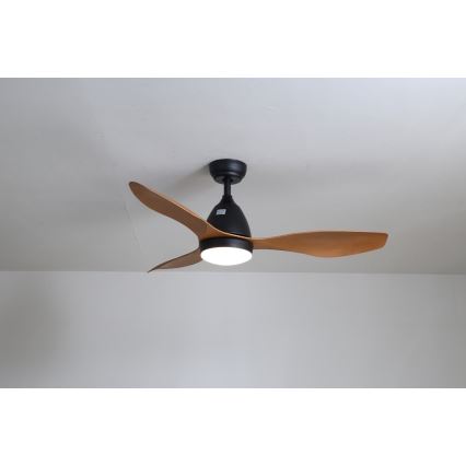 Immax NEO 07141-B - LED-kattotuuletin NEO LITE FRESCO LED/18W/230V Tuya Wi-Fi musta/ruskea + kaukosäädin