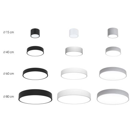 Immax NEO 07143-GR15BD-SETTI 2x LED-kattovalaisin RONDATE LED/12W/230V Tuya harmaa + kaukosäädin