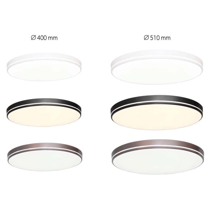 Immax NEO 07148-B40 - LED himmennettävä kattovalaisin NEO LITE AREAS LED/24W/230V Tuya Wi-Fi musta + kaukosäädin